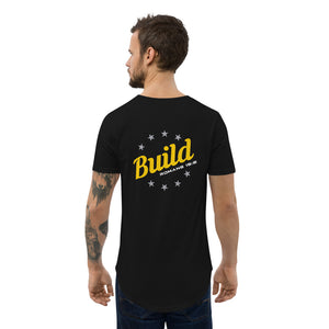 Men's Build Curved Hem T-Shirt Black - Lifting Hope